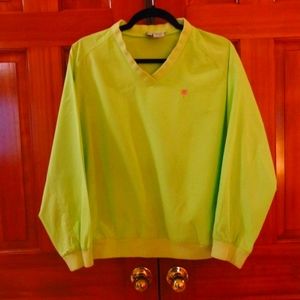 LILLY PULITZER Lime Green VNeck Windshirt Pullover